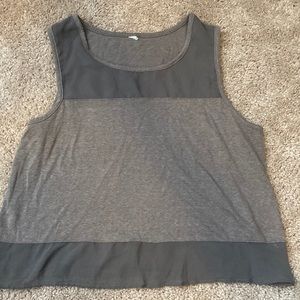 Grey crop tank